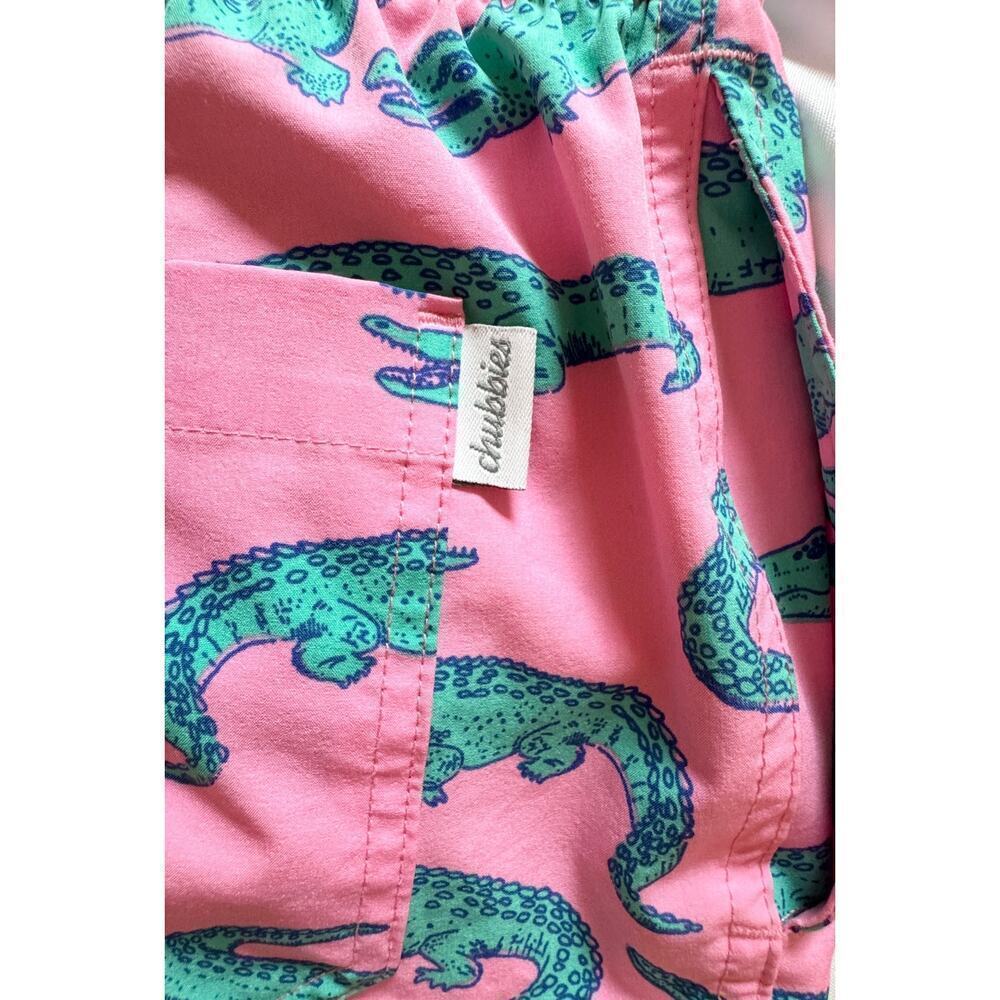 CHUBBIES Classic Swim Trunks The Glades Alligator Print 7" Men's Size M - Picture 3 of 4